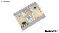 Grundriss 1. Obergeschoss 3D - Freistehendes Einfamilienhaus mit Doppelgarage und Garten