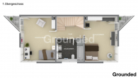 Grundriss 1. Obergeschoss - Gepflegte, voll unterkellerte Doppelhaushälfte mit Garten und zwei Balkonen