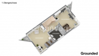 Grundriss 1. Obergeschoss 3D - Gepflegte, voll unterkellerte Doppelhaushälfte mit Garten und zwei Balkonen