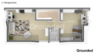 Grundriss 2. Obergeschoss - Gepflegte, voll unterkellerte Doppelhaushälfte mit Garten und zwei Balkonen