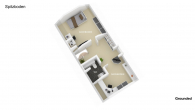 3D Grundriss Spitzboden - Gemütliche 3-Zimmer-Wohnung mit Stellplatz und Loggia