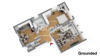 Erstbezug nach Sanierung: moderne 2-Zimmerwohnung in Schwabach - Grundriss 3D