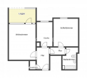 Praktische 2-Zimmer-Wohnung zur eigenen Verwirklichung mit Tiefgaragen-Stellplatz - 5. Etage
