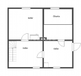 Sanierungsbedürftige Doppelhaushälfte mit 3 Etagen - Grundriss+Keller
