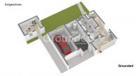 Sanierung oder Abriss: Einfamilienhaus mit Garten und Garage - Erdgeschoss 3D