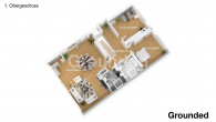 Grundriss 1.Obergeschoss 3D - Geräumiges, voll unterkellertes Einfamilienhaus mit Garten und Terrassen in Baiersdorf